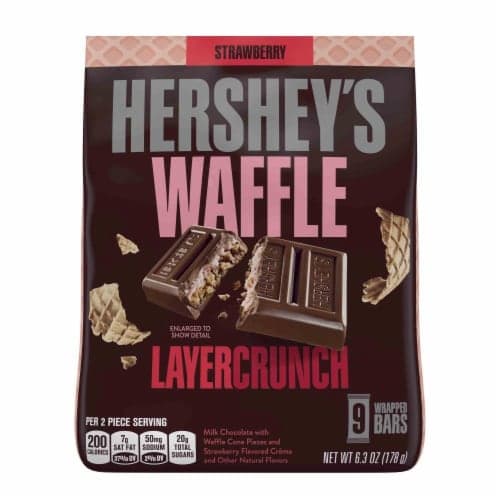 Hersheys Layer Crunch Milk Chocolate With Waffle, Strawberry