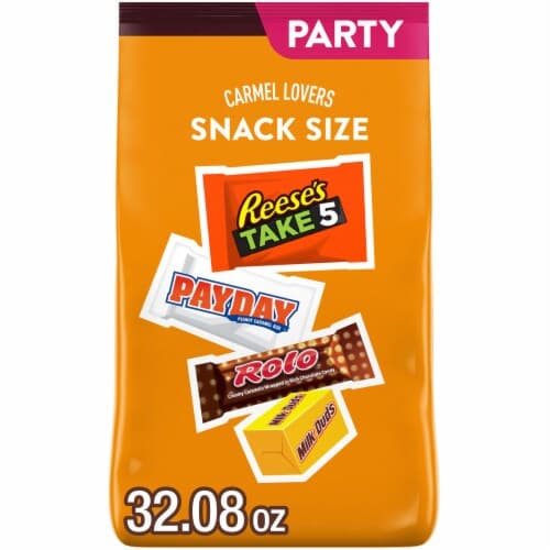 Hershey Assorted Caramel Flavored Snack Size Candy Party