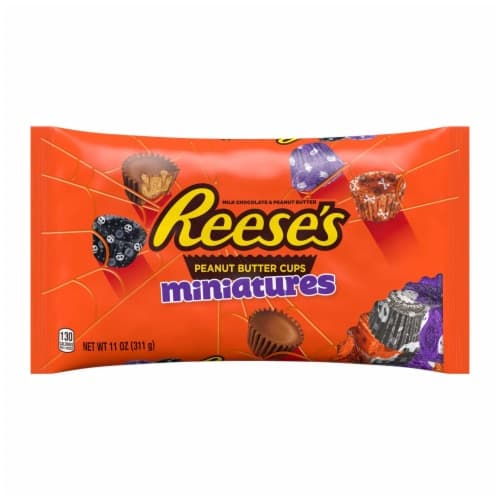 Reese'S Halloween Milk Chocolate Peanut Butter Cup Miniatures Candy With Spooky Foils