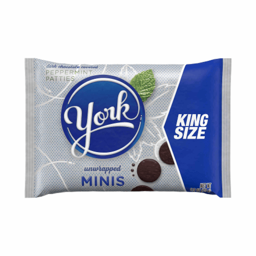 York Peppermint Patties, Dark Chocolate Covered, Minis, King Size