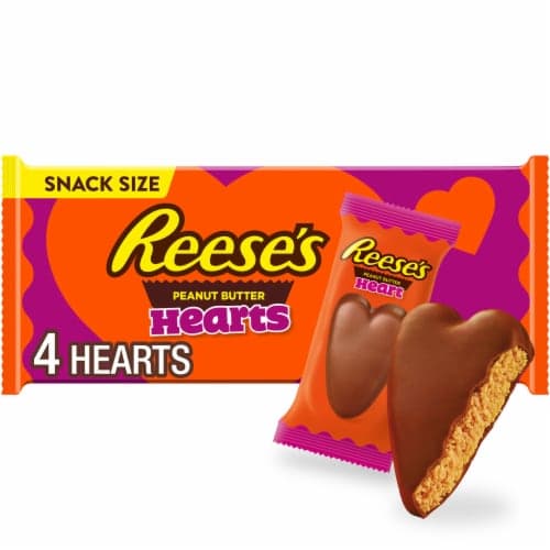 Reese'S Milk Chocolate Peanut Butter Snack Size Hearts Valentine Candy