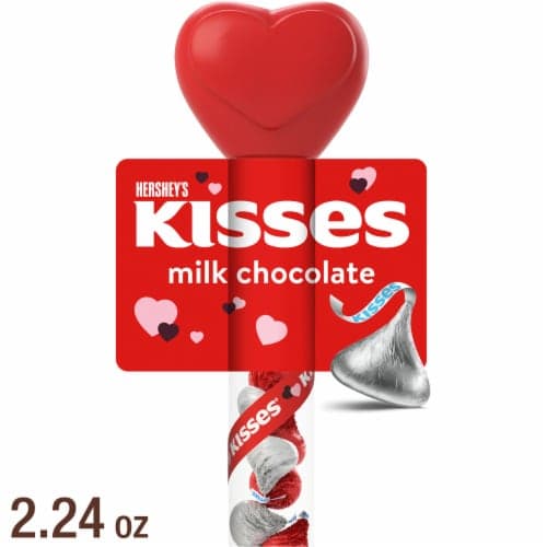 Hershey'S Kisses Milk Chocolate Valentine Candy Plastic Cane