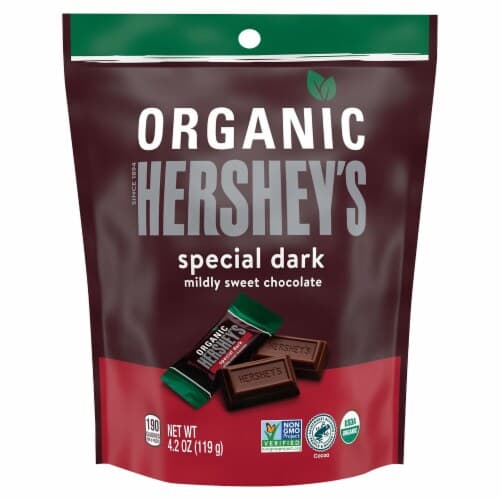 Hershey'S Organic Miniature Special Dark Chocolate Bars Pouch