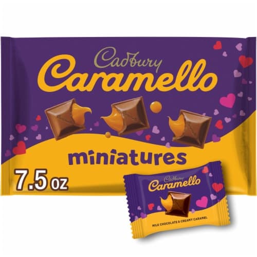 Cadbury Caramello Miniatures Milk Chocolate Caramel Valentine Candy Bag