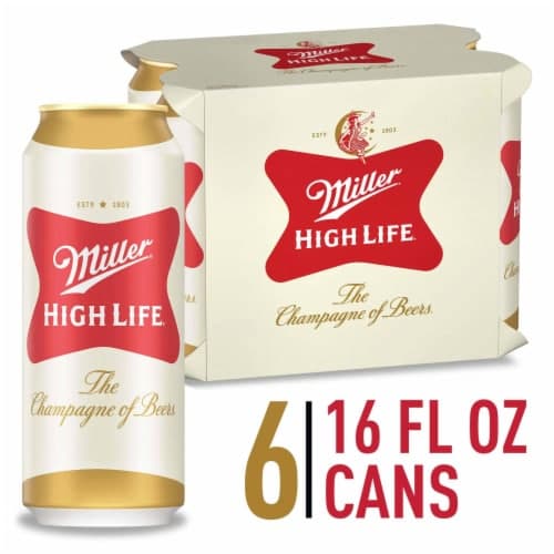 Miller High Life Beer American Style Lager 4.6% Abv Cans