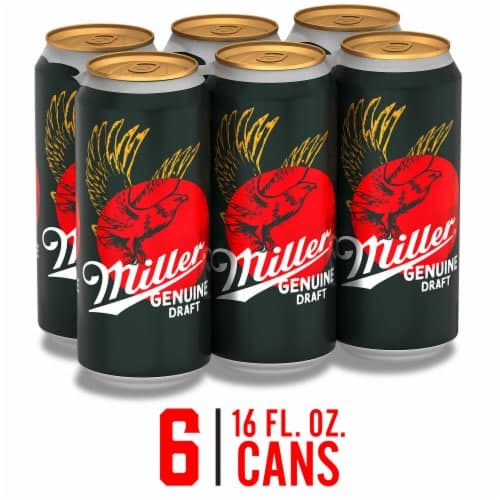 Miller Genuine Draft Beer, American Lager,. Oz. Cans, 4.6% Abv