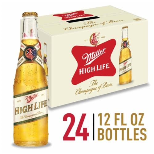 Miller High Life Beer, American Lager,. Oz. Bottles, 4.6% Abv