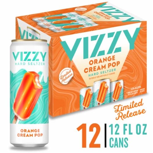 Vizzy Orange Cream Pop Hard Seltzer 4.5% Abv Cans