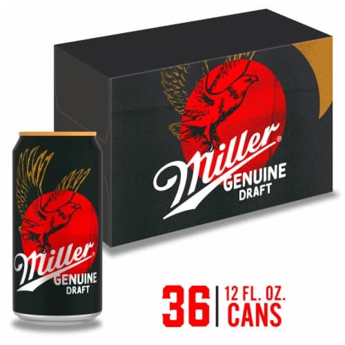 Miller Genuine Draft, Genuine Draft -, Cans, 4.6% Abv