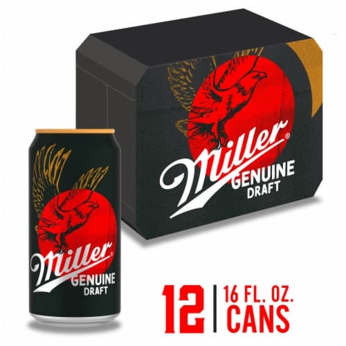 Miller Genuine Draft Lager Beer,. Oz. Cans, 4.6% Abv