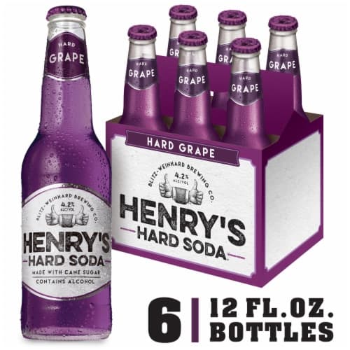 Henry'S Hard Soda Grape,. Oz. Bottles, 4.2% Abv