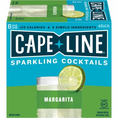 Cape Line Margarita Sparkling Cocktails, Oz Cans, 4.5% Abv