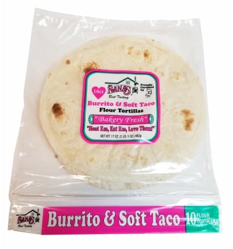 My Nana'S Best Tasting Burrito & Soft Taco Flour Tortillas