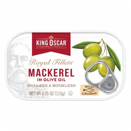 King Oscar Skinless Boneless Royal Filet Mackrl In Olv Oil Canned