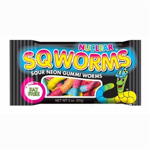 Nuclear Sqworms Sour Neon Gummi Worms