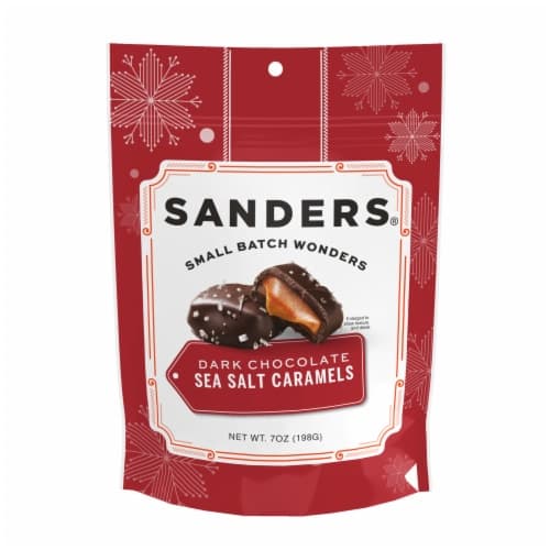 Sanders Dark Chocolate Sea Salt Caramels Holiday Candy