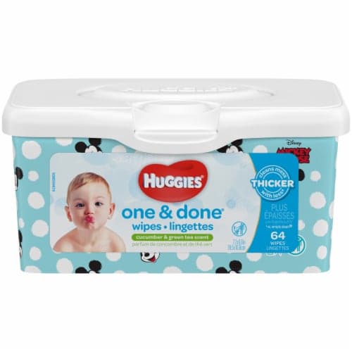 Huggies One & Done Wipes, Cucumber & Green Tea Scented