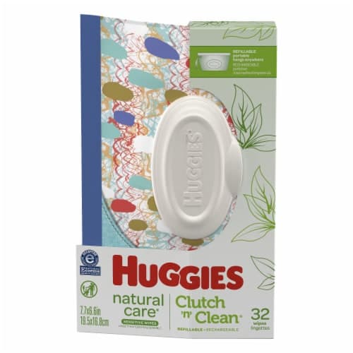 Huggies Natural Care Clutch 'N' Clean Refillable Sensitive Wipes