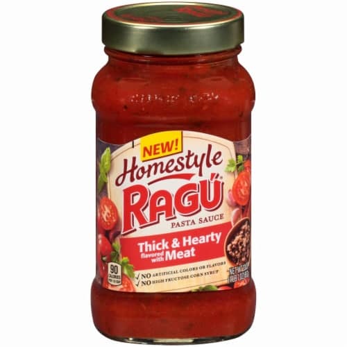 Ragu Homestyle Pasta Sauce, Thick & Hearty Flavored With Meat