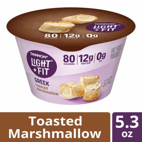 Light + Fit Greek Toasted Marshmallow Vanilla Nonfat Gluten Free Yogurt