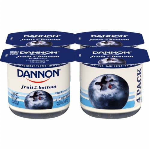 Dannon Fruit On The Bottom Low Fat Regular Yogurt, Blueberry