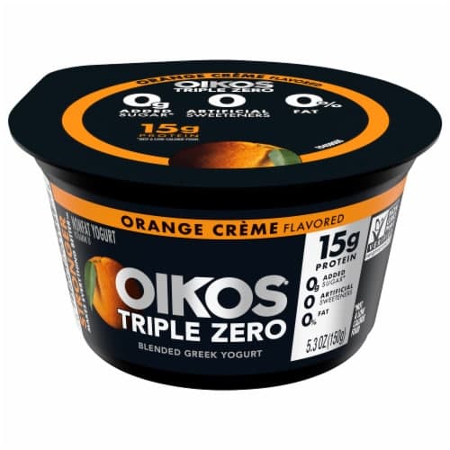 Oikos Triple Zero Orange Creme Greek Yogurt