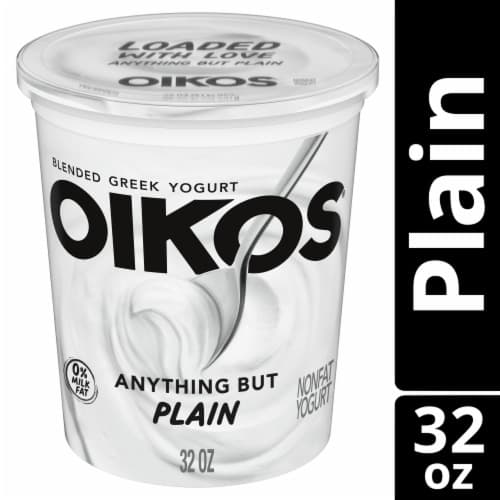 Oikos Blended Plain Greek Nonfat Yogurt Tub