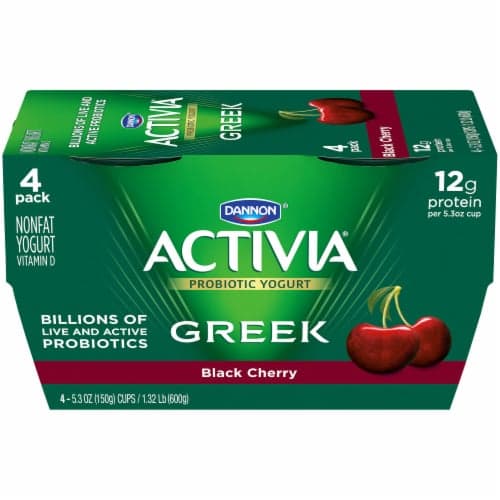 Dannon Activia Nonfat Greek Probiotic Yogurt With Bifidus Black Cherry