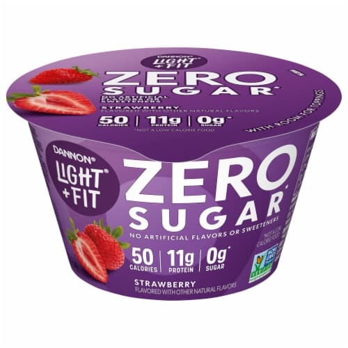 Light + Fit Zero Sugar Strawberry Yogurt Cultured Ultra Filtered Non Fat Milk