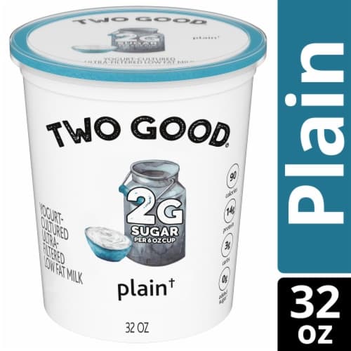 Two Good Plain Low Fat Lower Sugar Greek Yogurt