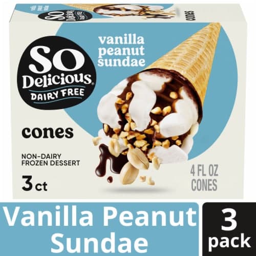 So Delicious Dairy Free Wondermilk Vanilla Peanut Sundae Cones  Dessert