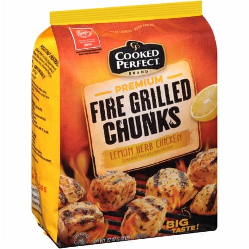 Cooked Perfect Premium Fire Grilled Lemon Herb Chicken Chunks