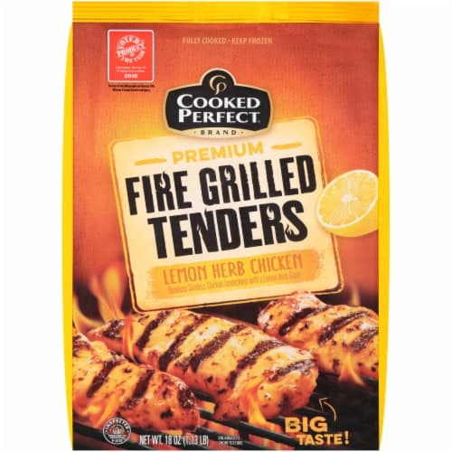 Cooked Perfect Chicken, Fire Grilled Tenders, Lemon Herb