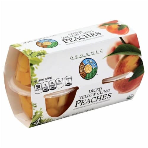 Full Circle Market Organic Peaches, Yellow Cling, Diced