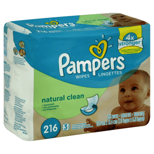 Pampers Natural Clean Wipes