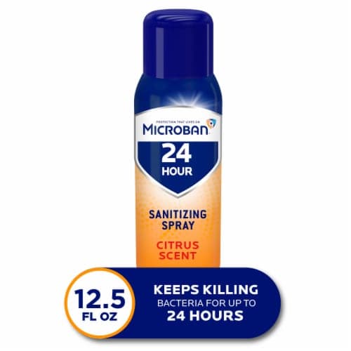 Microban 24 Hour Disinfectant Sanitizing Spray, Citrus Scent