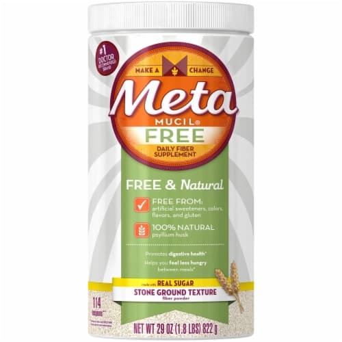 Metamucil Fiber Powder, Stone Ground Texture