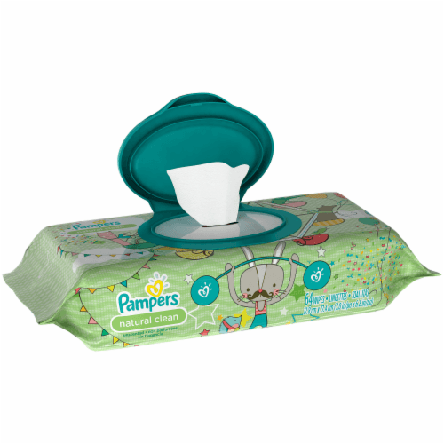 Pampers Wipes, Natural Clean, Unscented