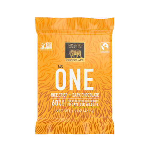 Endangered Species Rice Crisp + 60% Dark Chocolate Bar