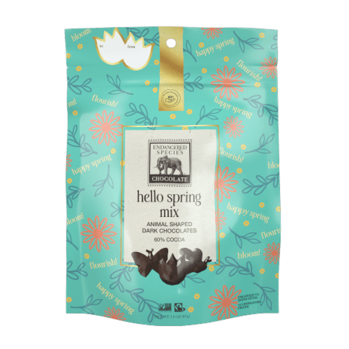 Endangered Species 60% Cocoa Hello Spring Mix Animal Shaped Dark Chocolates