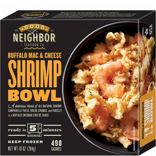 Good Neighbor Seafood Co. Shrimp Bowl, Buffalo Mac & Cheese