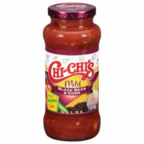 Chi Chis Salsa, Thick & Chunky, Black Bean & Corn