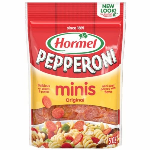 Hormel Pepperoni Minis Original, Pizza Topping, gluten Free, Protein Snacks