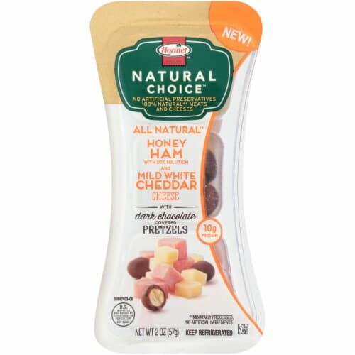 Hormel Natural Choice Honey Ham And Mild White Cheddar Cheese, With Dark Chocolate Covered Pretzels