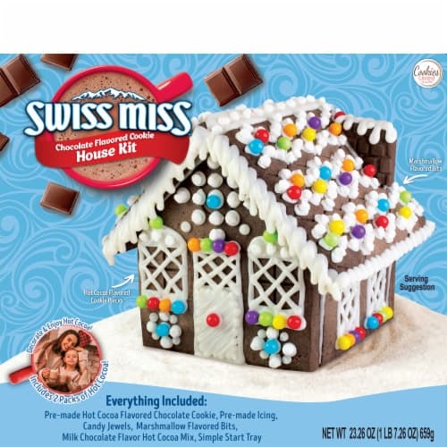 Swiss Miss Chocolate Flavored Cookie House Holiday Kit