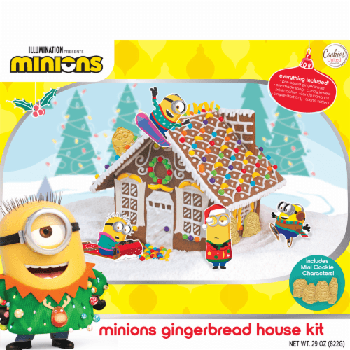 Cookies United Minions No Bake Mini Cookie Characters & Gingerbread House Kit