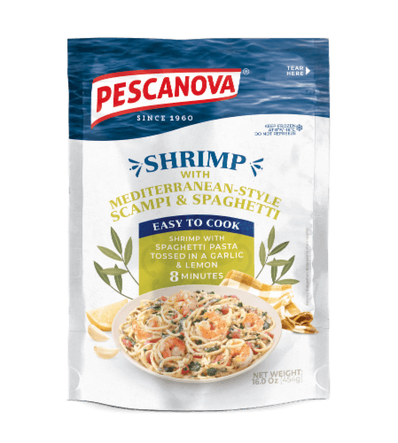 Pescanova Shrimp With Mediterranean-Style Scampi & Spaghetti  Pasta