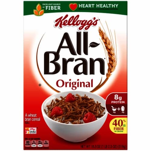 All-Bran, Cereal - Breakfast Cereal, Original Wheat Bran, Excellent Source Of Fiber