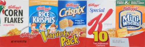 Kellogg'S Cereals Variety Pack Boxes