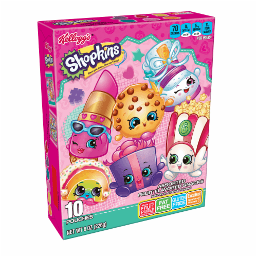 Kelloggs Fruit Flavored Snacks, Shopkins, Assorted